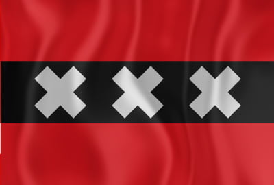 Vlag Amsterdam - Afbeelding 2