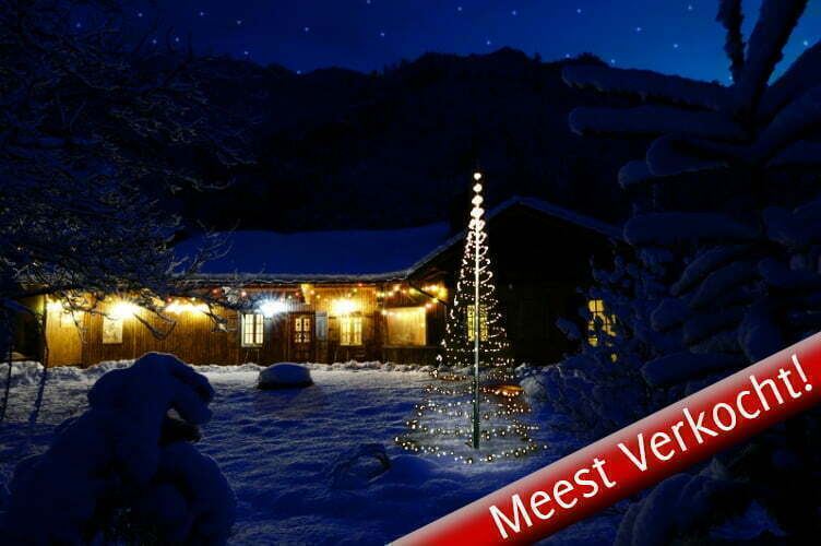 Vlaggenmast Kerstverlichting 600 LED 3D Warmwit - Afbeelding 5