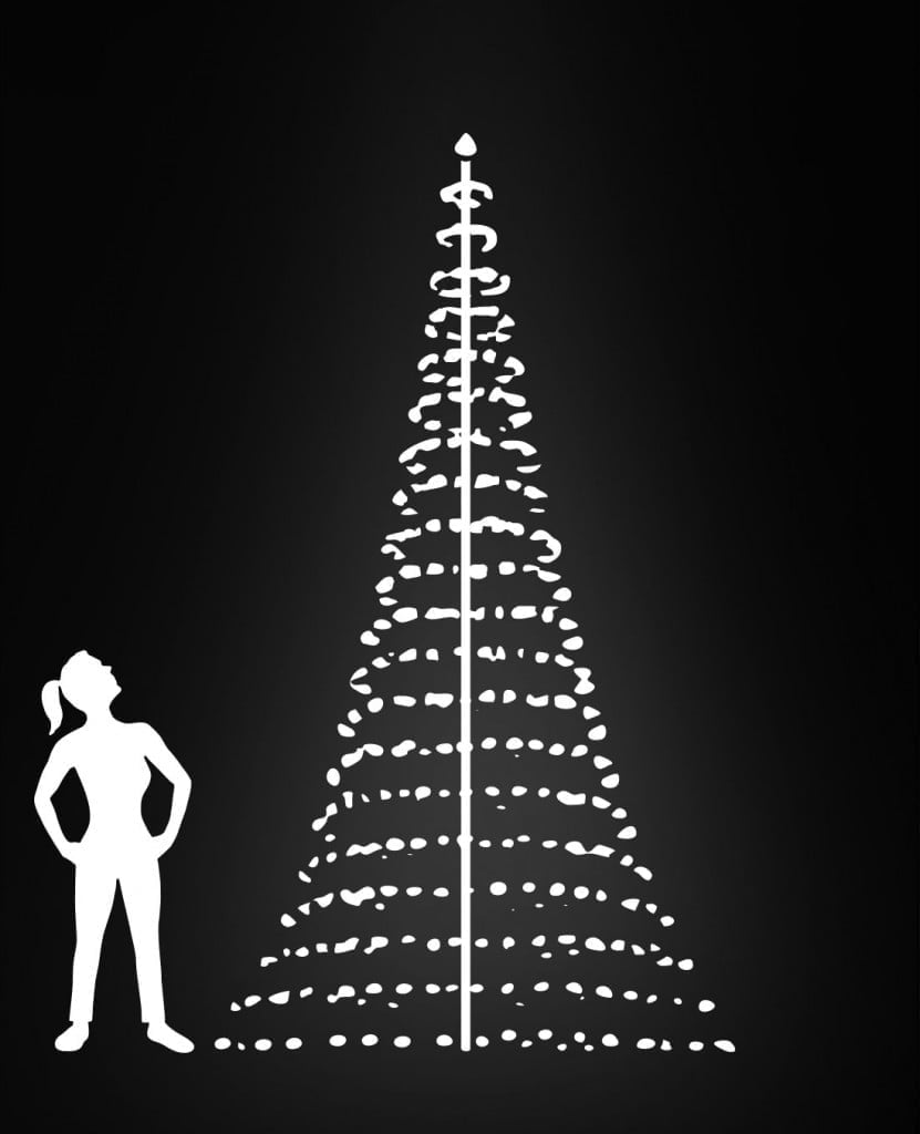 vlaggenmast kerstverlichting 4 meter