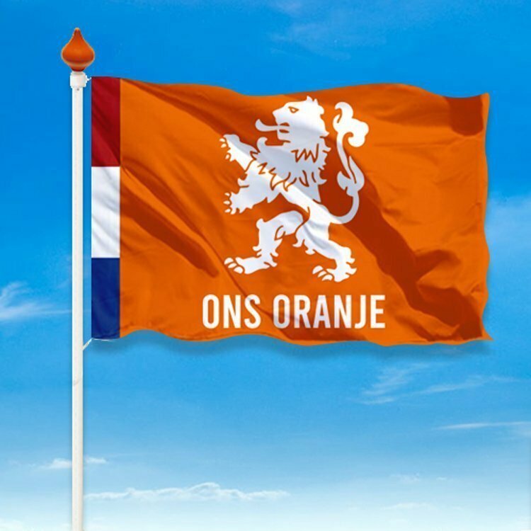 Voetbal vlag - ons oranje EK/WK